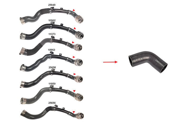 TURBO HOSE EXCLUDING PLASTIC PIPE - OEM 144602115R