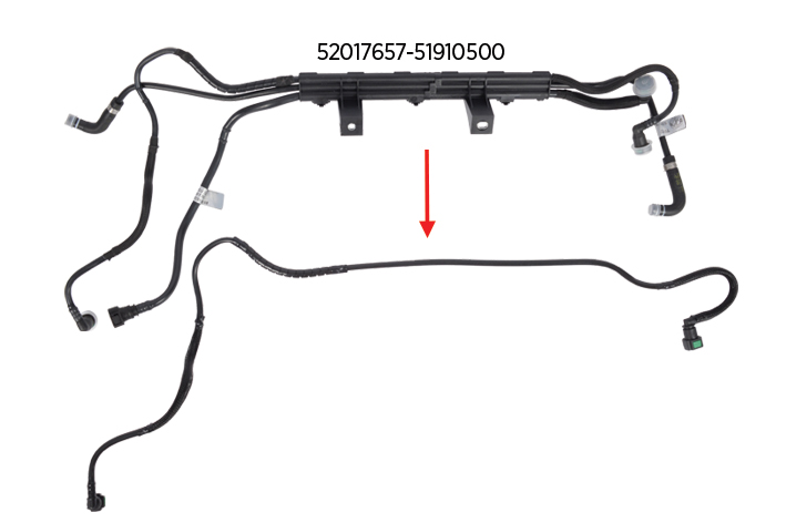 FUEL PIPE EXCLUDING BRACKET - OEM 52017657