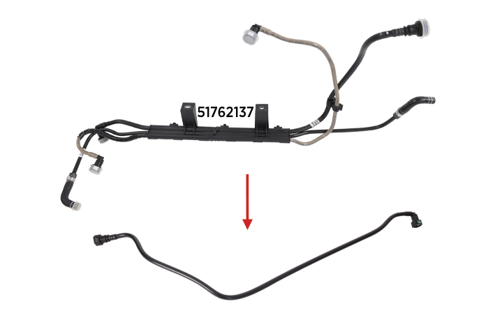 FUEL PIPE EXCLUDING BRACKET - OEM 51762137