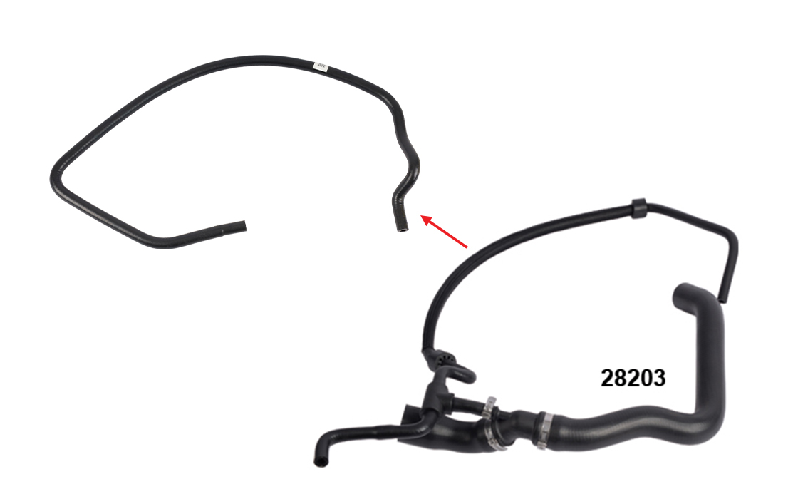 RADIATOR INLET HOSE - OEM 2D0122101A